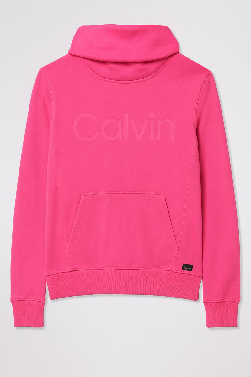 Calvin Klein Sweatshirt Women's Nude Fleece Pullover Mock Neck Stretch