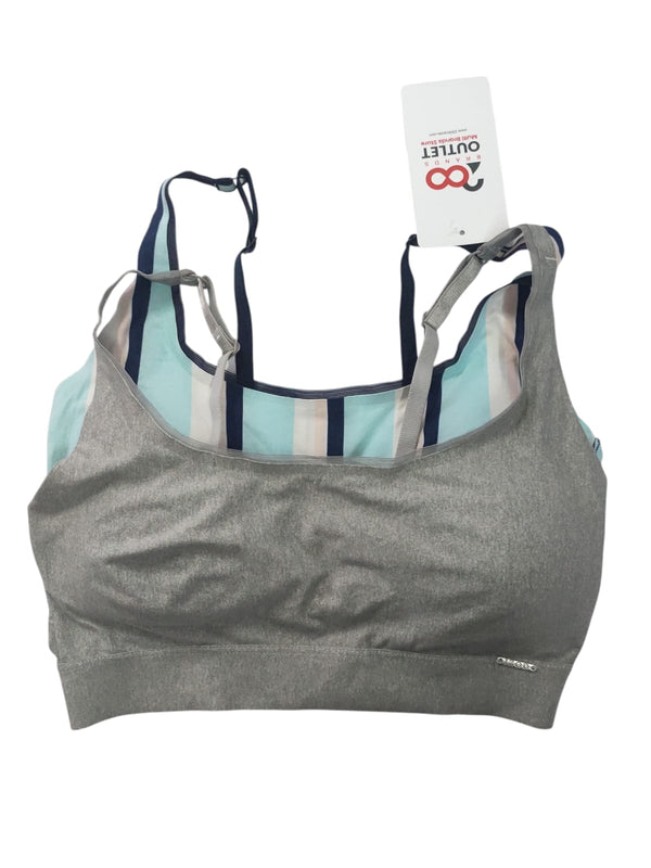 Izod 2 Pack Brushed Micro Lounge Bra