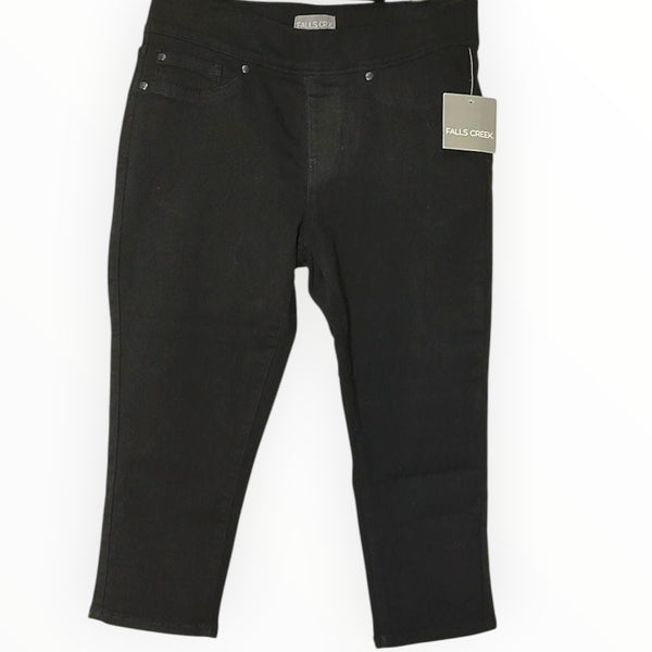 Falls Creek Women Cropped Jeans Pull On Skimmer