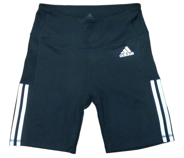 Adidas Women's Small Shorts Bike Black Aeroready High Waisted 8" Inseam