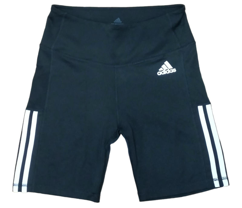 Adidas Women's Small Shorts Bike Black Aeroready High Waisted 8" Inseam