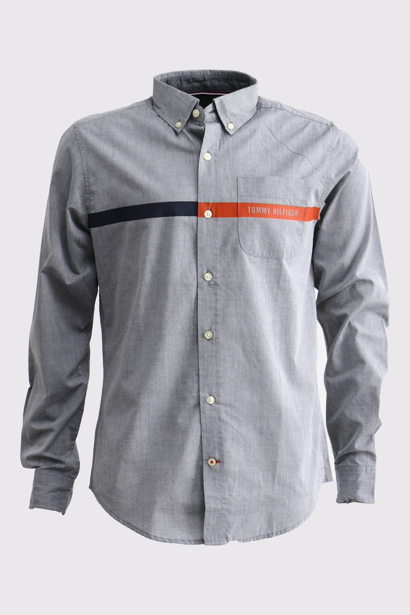 TOMMY HILFIGER  Men Regular Fit Striped Spread Collar Casual Shirt