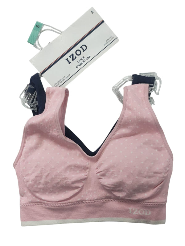 Izod 2 Pack Soft Seamless Offers Everyday Comfort Bra