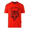 Plein Sport Plein Sport Tiger Head Logo Rotes T-Shirt