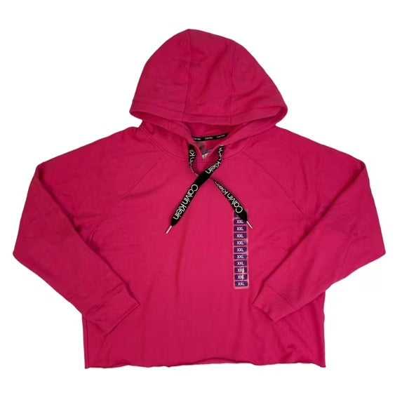 Calvin Klein Women's Cozy Relaxed Fit Fleece Logo Hoodie