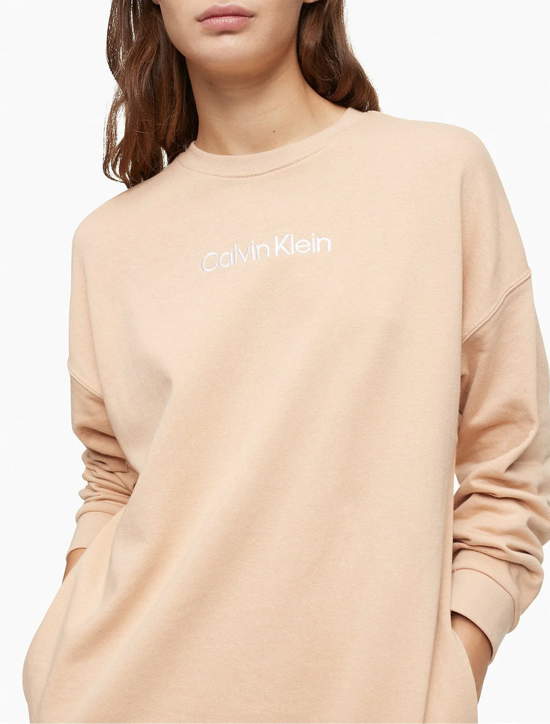 Calvin Klein Logo Crewneck Sweatshirt Dress