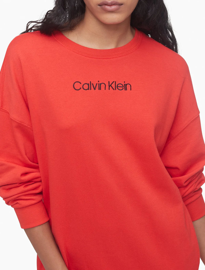 Calvin Klein Logo Crewneck Sweatshirt Dress