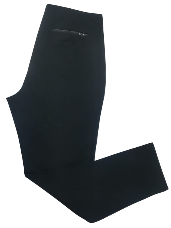Calvin Klein Women Leather Pants-Black