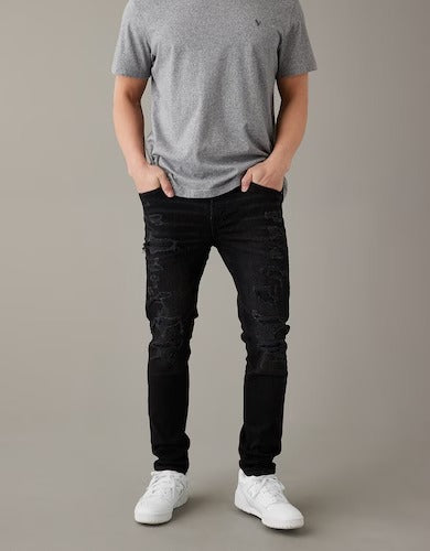 American Eagle AE AirFlex+ Patched Stacked Jean MEN