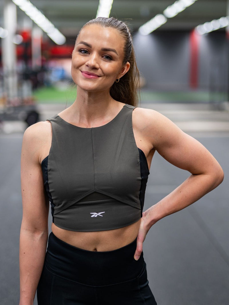 Reebok Color Block Crop Top OLIVE