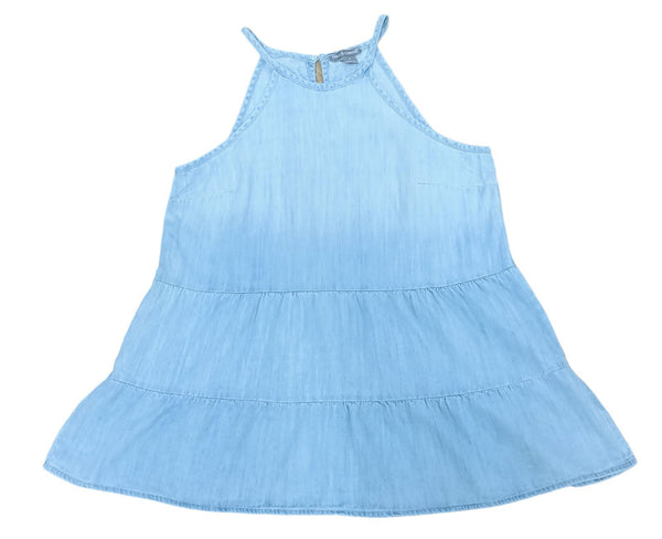 Falls Creek Light Blue Tired Soft Denim Dress