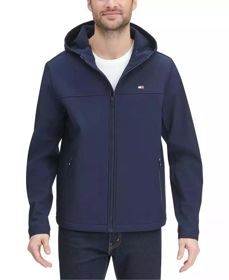 Tommy Hilfiger mens Lightweight Performance Softshell Hoody Jacket Transitional Jacket