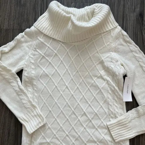 Calvin Klein Turtleneck Knit Sweater Ivory women