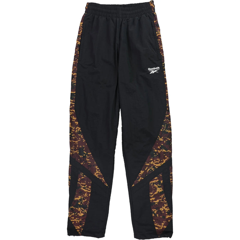 Reebok Men Unisex Allover Print Athletic Track Pants-Black