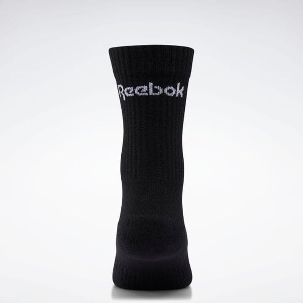 Reebok Active Foundation Mid-Crew Unisex Training Sock Black 3PAIRS