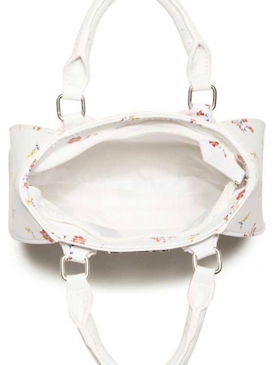 Guess Small White Floral Shoulder Bag