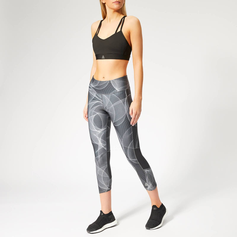 Reebok One Series 3/4 Capri Womens Running Tights - Grey