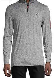 Spyder Active Men T-Shirt Long Sleeves Zip