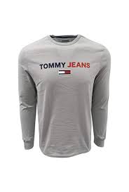 TOMMY JEANS TOMMY LONG-SLEEVE T-SHIRT (LIGHT GRAY)
