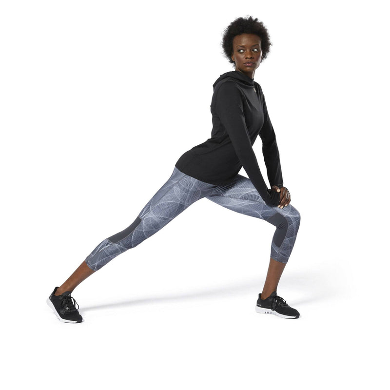 Reebok One Series 3/4 Capri Womens Running Tights - Grey