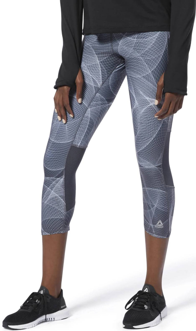 Reebok One Series 3/4 Capri Womens Running Tights - Grey