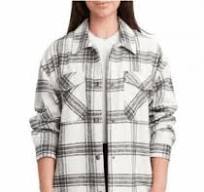 HFX Ladies Shirt Jacket Fit Snap Button Collared