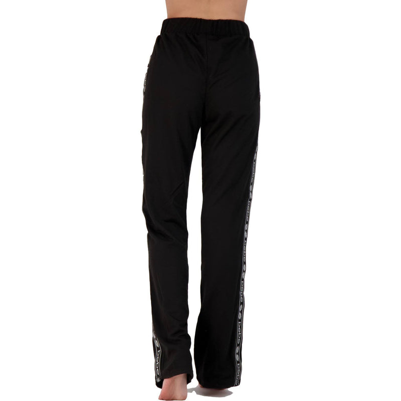 BEBE Women’s Joggers Side Logo Stripped PANTS Black/Strip White