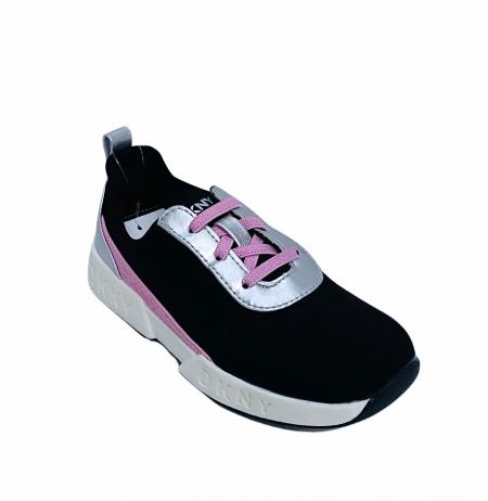 DKNY Girls Maddie Tie Athletic and Training Shoes Black