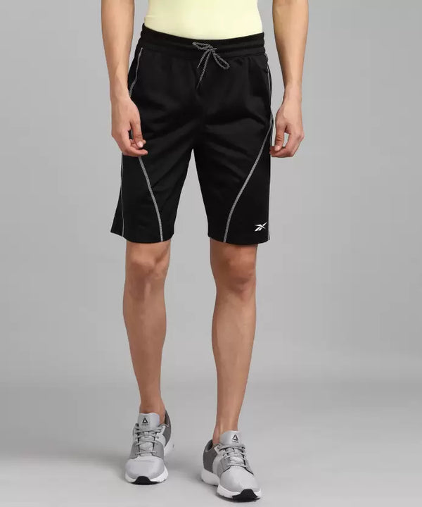 REEBOK  Solid Men Black Sports Shorts