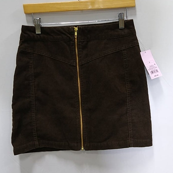 Wild Fable Brown Corduroy Zip-Up Skirt