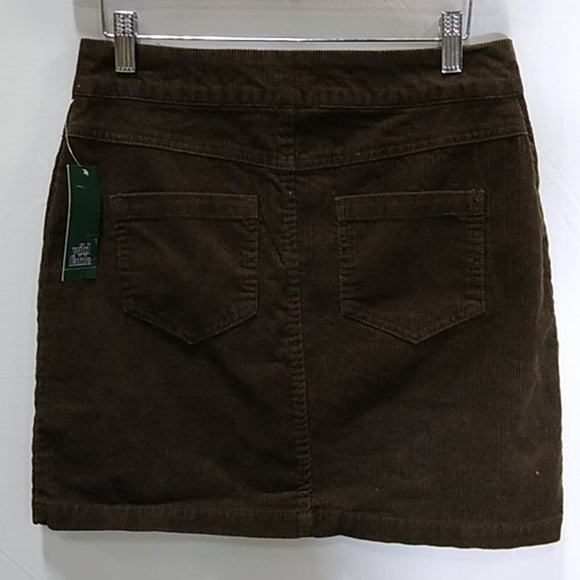 Wild Fable Brown Corduroy Zip-Up Skirt