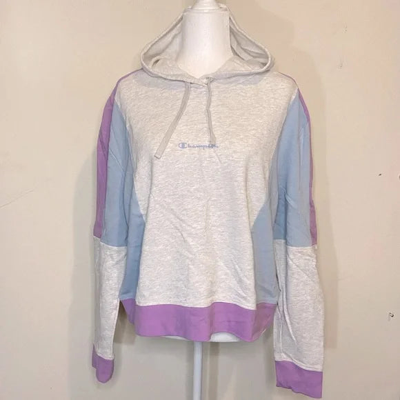CHAMPION Reverse Weave Pastel Colorblock Hoodie Sweatshirt,