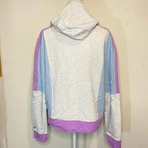 CHAMPION Reverse Weave Pastel Colorblock Hoodie Sweatshirt,