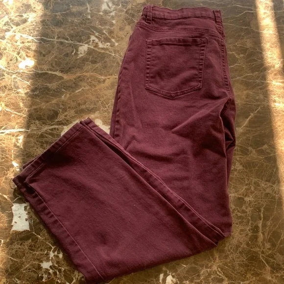 Gloria Vanderbilt Maroon Amanda Jeans