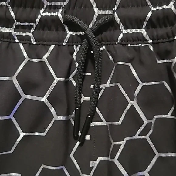 SPORTS ILLUSTRATED MEN BLACK AND SILVER SHORTS