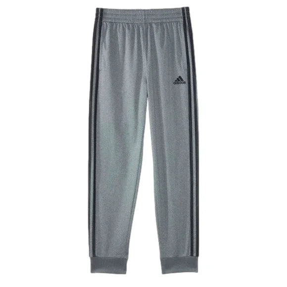 Heather gray Adidas 3 stripe sweatpant joggers