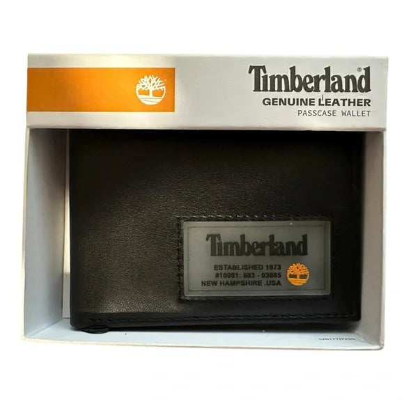 Timberland BROWN Leather Passcase Wallet