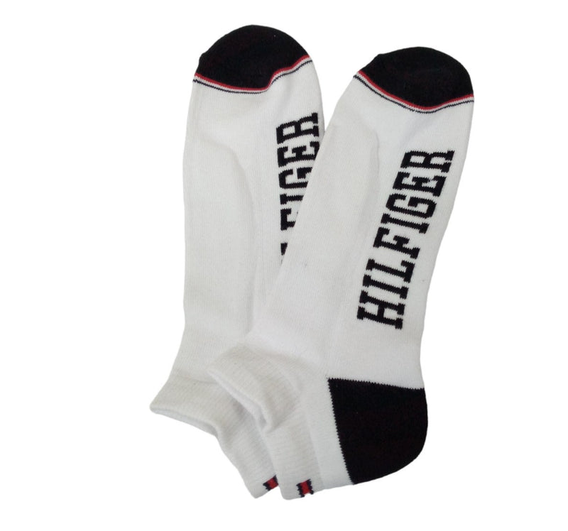 Tommy Hilfiger 3-PK Athletic Quarter Crew Socks White/BLACK