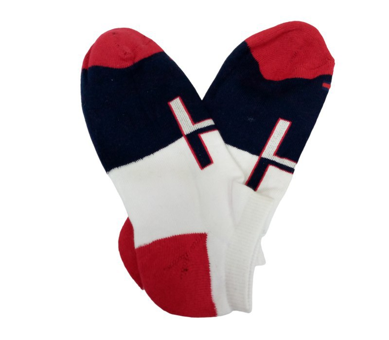 TOMMY HILFIGER HIGH ANKLE SOCK NAVY/RED