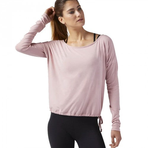 Reebok Womens Scoop Neck Long Sleeve T-Shirt