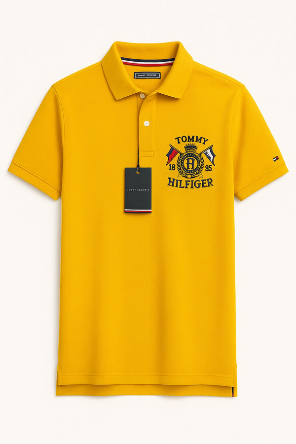 TOMMY HILFIGER  Men POLO T-Shirt yellow