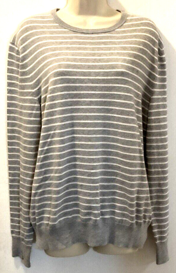 CALVIN Klein Gray Striped Sweaters for Women