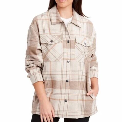 HFX Ladies Shirt Jacket Fit Snap Button Collared
