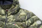 Tommy Hilfiger Men's Green Camo Quilted Puffer Hooded Jacket