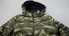 Tommy Hilfiger Men's Green Camo Quilted Puffer Hooded Jacket