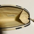 Universal Thread Black & Cream Woven Fabric Half Circle Clutch