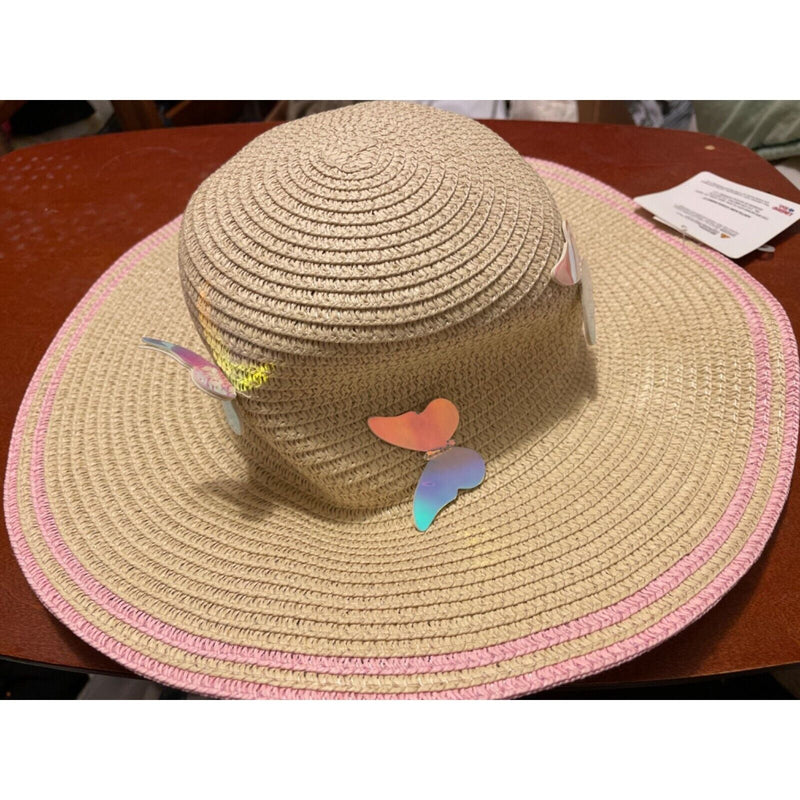 Girl's Floppy Straw Hat - Limited Too Tan One Size