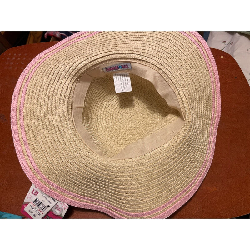 Girl's Floppy Straw Hat - Limited Too Tan One Size