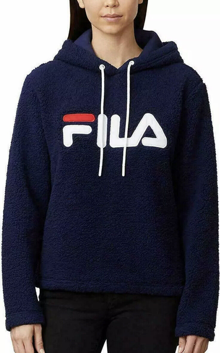 FILA Women's Sherpa Pullover Plush Soft LS Hoodie Sweater