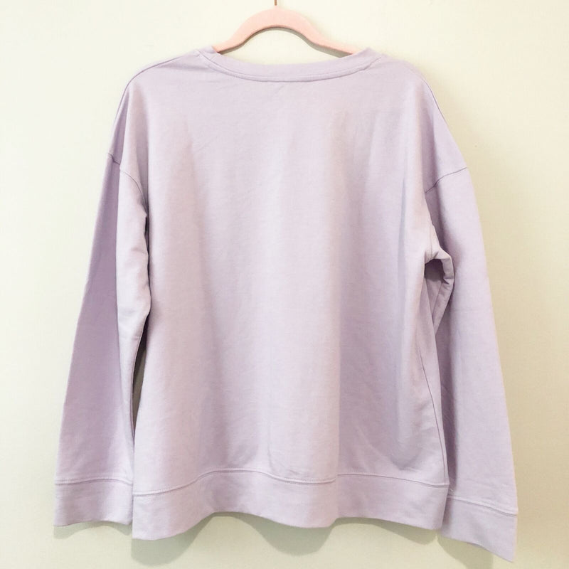 Brushed Cotton Round Long sleeve Cut & Sewn PURPEL